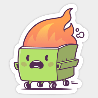 Dumpster Fire Sticker